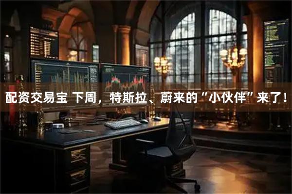 配资交易宝 下周，特斯拉、蔚来的“小伙伴”来了！