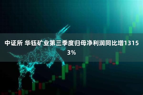 中证所 华钰矿业第三季度归母净利润同比增13153%