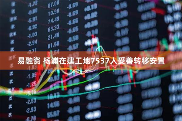 易融资 杨浦在建工地7537人妥善转移安置